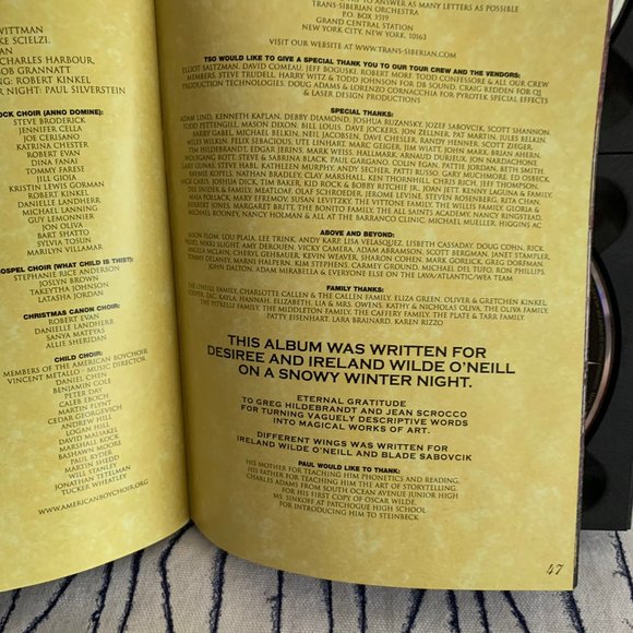 Rare Find! TSO Christmas Trilogy DVD, Book & CD's LIKE NEW - Picture 8 of 8